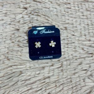 Micro Gold Plated Stud Earring Casual Wear, Gender : Female