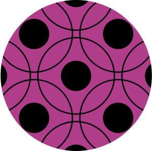 Black Dots and Circles Design Fabric for Apparel, Home Decor