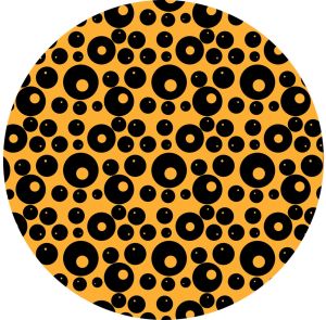 Stylish Modern Art Circle Bold Geometric Fabric