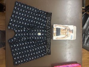 Black Printed Underwear Trunk