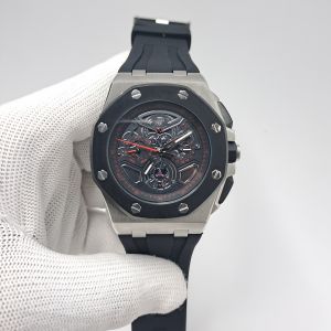 Audemars Piguet Royal Oak Offshore Full Grey Black Dial Rubber Strap Watch