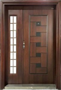 Polished Wooden Safety Door