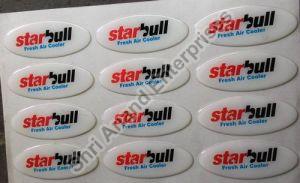 Rectangular Epoxy Coated Dome Labels, For Custom Sticker, Lamination, Pattern : Printed