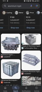 aluminium ingots