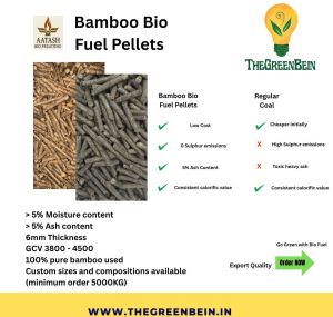 Aatash BP Hard Organic Pure Bamboo Bio Mass Briquettes Pellets 6 MM