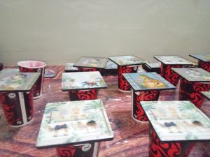 Wood Resin Round Tea Coasters