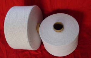 Plain Cotton Blended Yarn, Color : White, Packaging Type : Roll