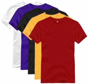 High Neck Mens Cotton T Shirt, Sleeve Style : Half Sleeve for Casual