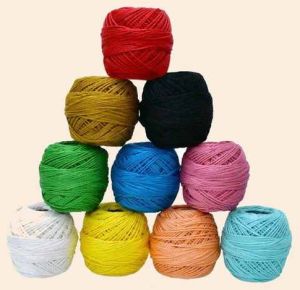 Multicolor Crochet Cotton Yarn, Packaging Type : Roll