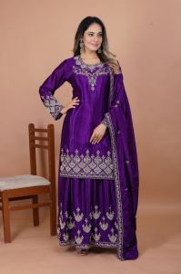 PR 9star Rivet Moti Work Kyomi Readymade Embroidered Suit