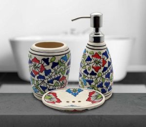 Ceramic Hand Painted Bathroom Set