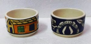 Ceramic Hand Painted Candle Stand