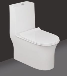 Dalunar Polished Ceramic Dl 101 Denver one-piece Western Commode