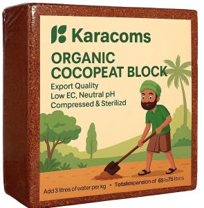 Cocopeat( Natural) Cocopeat Blocks, Color : Brown 5kg