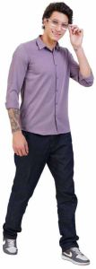 Bennex Purple Men Pure Cotton Shirt, Packaging Type : Box