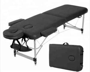 Portable Massage Table, Color : Black