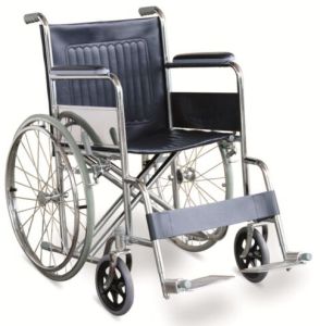 Semi Automatic Polished Folding Wheelchair Antique