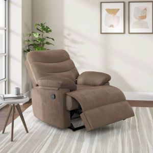 Plain Single Seater Recliner Sofa, Color : Light Brown