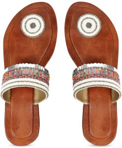 Canvas Rexin Women Handcrafted Kolhapuri Chappal