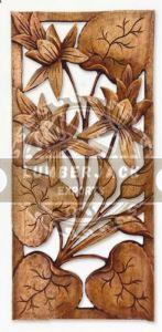 Decorative Sheesham Floral Vine Carved Wall Panel