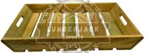 Rustic Wooden Serving Tray, Color : Natural Brown, Weight : 2 Lbs