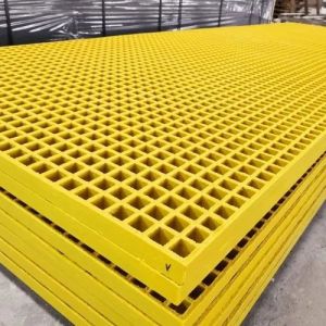 Fiberglass Reinforced Plastic Floor Grating, Color : Yellow