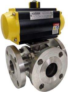 3 Way Pneumatic Ball Valve (T Port or L Port)