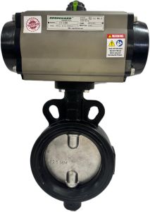 Centric Pneumatic Butterfly Valve (Rubber Lined), Brand Name : Kimax