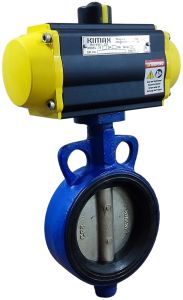 Double Offset Rubber Seated Pneumatic Butterfly Valve