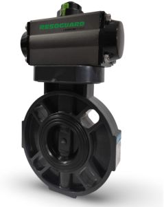 CPVC Thermoplastic Pneumatic Butterfly Valve, Brand Name : Kimax