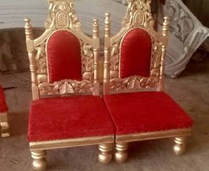 Modern Golden Wedding Mandap Vedi Chair