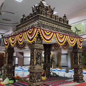 Open Fiber Wedding Mandap, Color : Brown Traditional