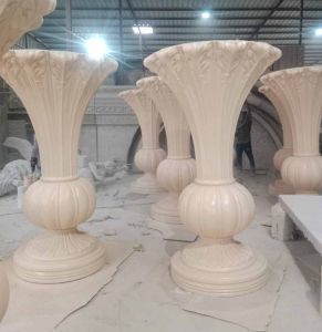 White FRP Flower Pot