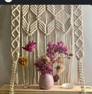 Creamy Handcrafted Macrame Wall Hanging