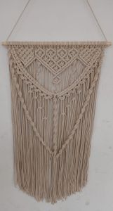 Beige Handmade Macrame Wall Hanging