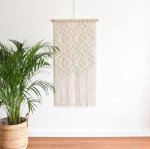 Cotton Off White Macrame Wall Hanging for Home Decor