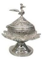 Polished Metal & Wood Sliver Sindoor Dani, Color : Multicolor