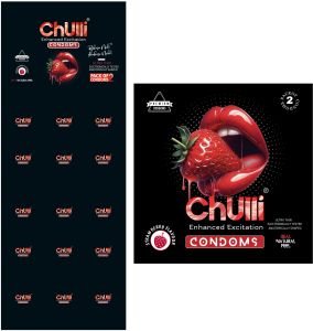 Chulli 2 Pcs Strawberry Calendar Condoms