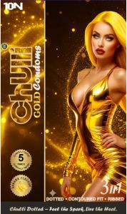 Chulli Gold 10 Pcs Dotted Bannana Condoms