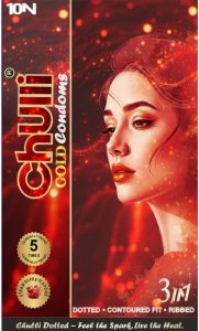 Chulli Gold 10 Pcs Dotted Strawberry Condoms