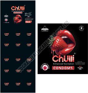 Latex Chulli 2 Pcs Strawberry Calendar Condoms for Enhanced Excitation