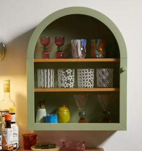 Wall Mounted Wooden Crockery Cabinet
