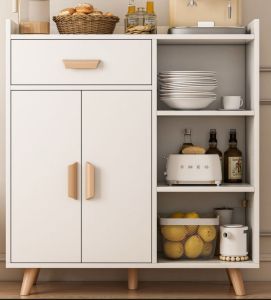 White Wooden Crockery Cabinet