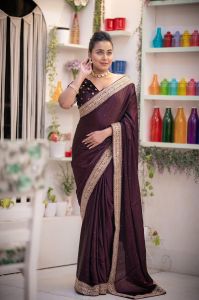 Ladies Designer Satin Saree