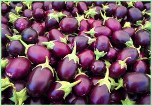 Deep Purple Delicious Brinjal, Packaging Size : 25-50kg Net Bag