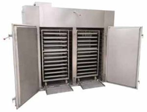 Stainless Steel Chemical Electric Tray Dryer, Color : Silver