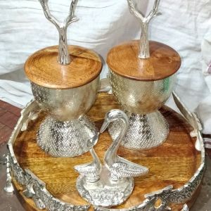 Shiny Silver Decorative Serving Sets