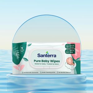 Plain Viscous + Polyster Fabric Baby Wipes, Brand Name : Santerra