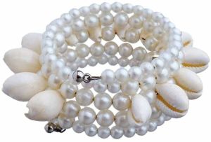 Metal Women Lightweight Pearl Beaded Bracelet, Color : White