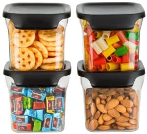 700 Ml Plastic Air Tight Container, Color : Assorted for Food Storage